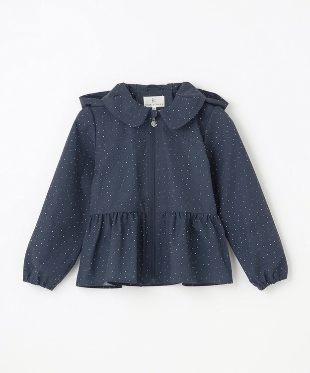 組曲 KIDS 【150-160㎝】ランダムドット ブルゾン ネイビー系5