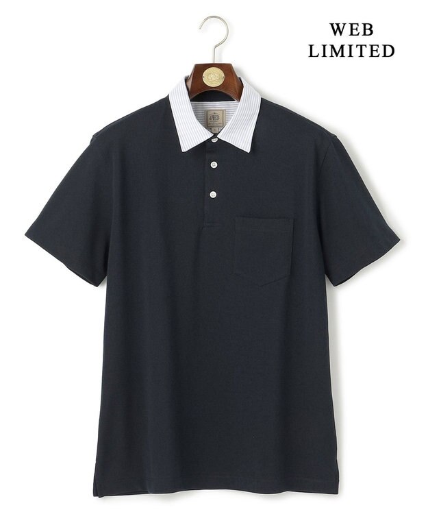 J.PRESS MEN クールビズの頼れる味方【WEB限定】【ビジネス対応 / 吸水速乾】カノコインレイ ポロシャツ ネイビー系