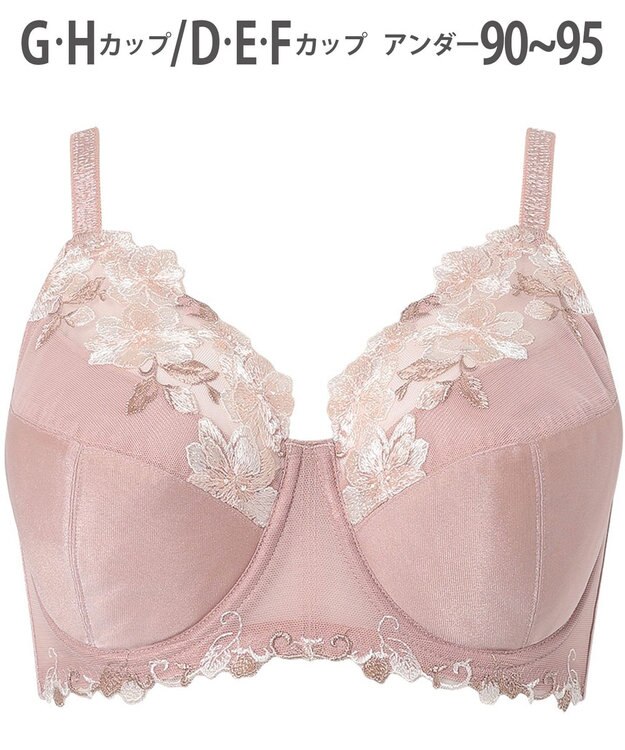 Wing ブラジャー Wing Lesiage 安定感のあるつけごこち 綿混素材(肌側) 【5010シリーズ】 フルカップブラ Hカップまで対応 大きいサイズ PB5010 ウイング／ワコール ピーチ