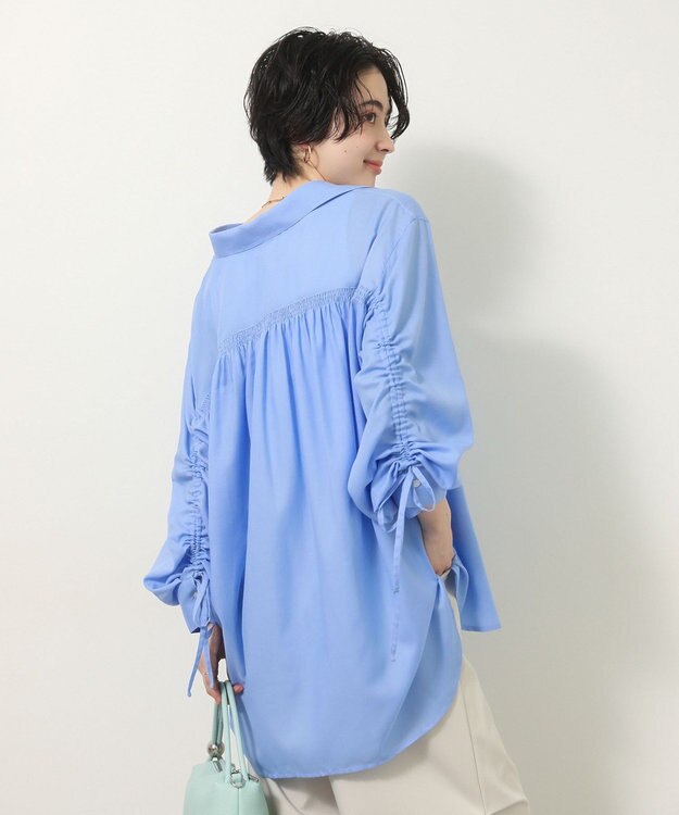 Green Parks 【しゃれシャツ】イージーケアシャーリングシャツ Sax