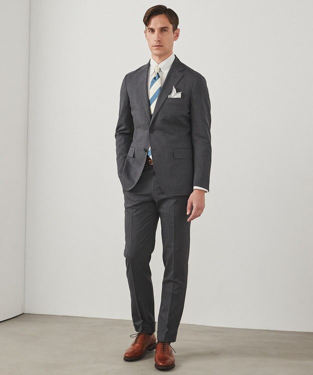 GOTAIRIKU セットアップ対応【ロングセラー】ウォッシャブル サマーウール100％パンツ(ノータック)26年モデル ライトグレー系