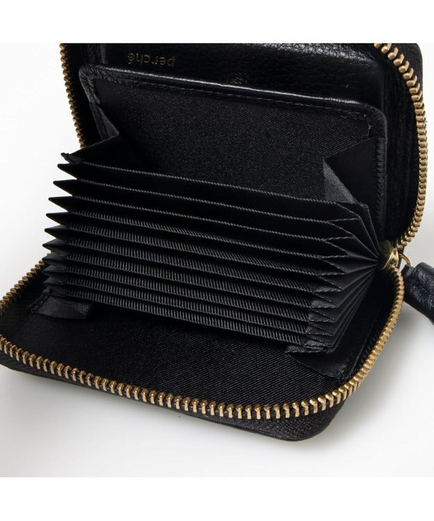 UNBILLION ペルケ perche / カラーコンビジャバラ・カードウォレット ブラック