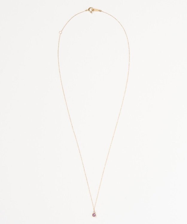 Phoebe 【K10】ジュエルラックネックレス　アメジスト/2月誕生石/天然石/全長:40cm/BOX＆ショッパーつき ゴールド