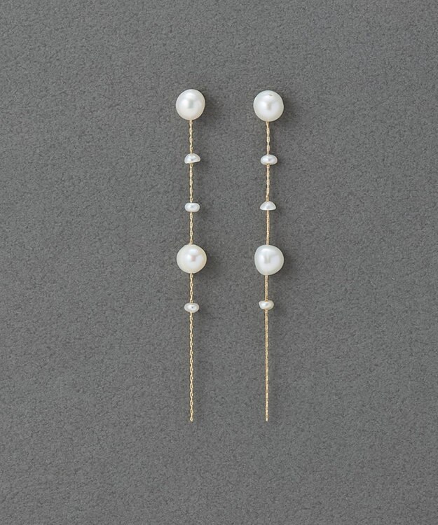 Phoebe 【金属アレルギー対応】パールドロップロングピアス　ゴールド ゴールド
