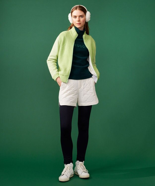 23区GOLF カラー豊富！【WOMEN】【吸湿発熱】グランサーモ モックネック カットソー ダークグリーン系