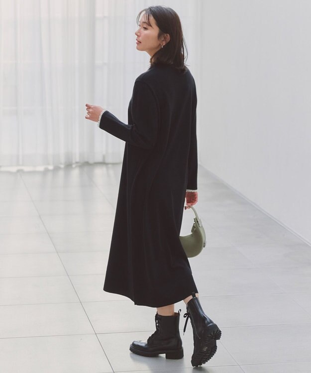 フリルトリミング ニットワンピース / UNFILO | ファッション通販