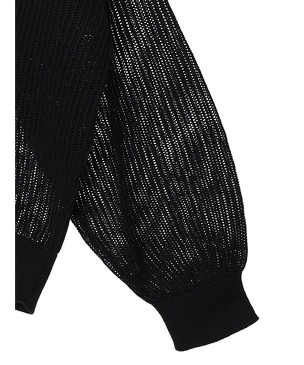 AMERICAN HOLIC メッシュＶネックニットカーディガン Black
