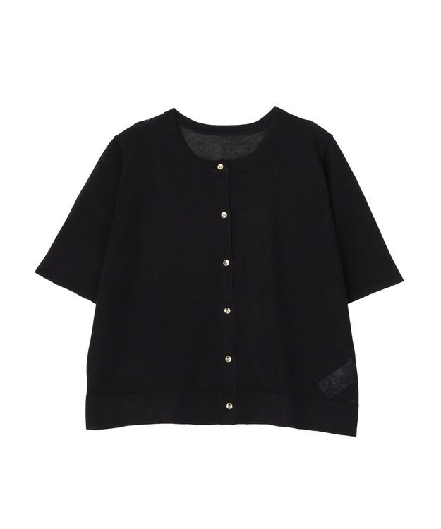 YECCA VECCA 半袖シアーカーディガン Black