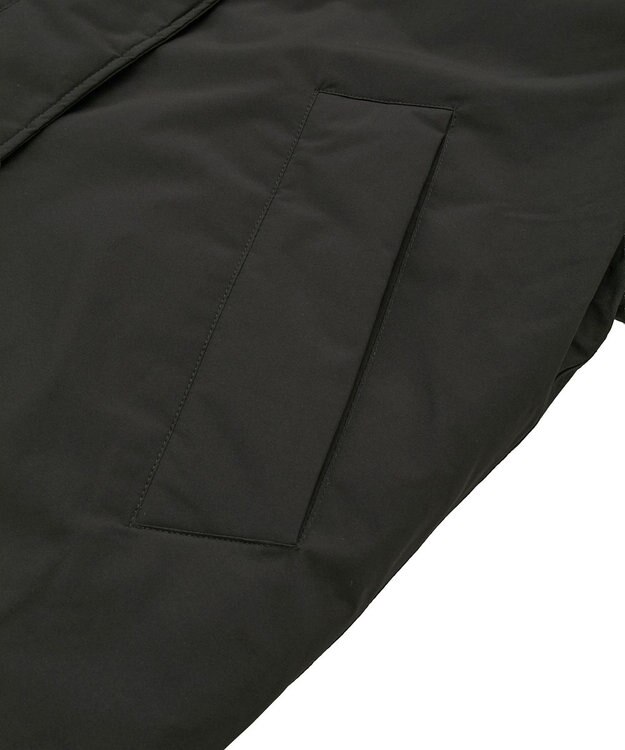 earth music&ecology フーデットパファーコート Black