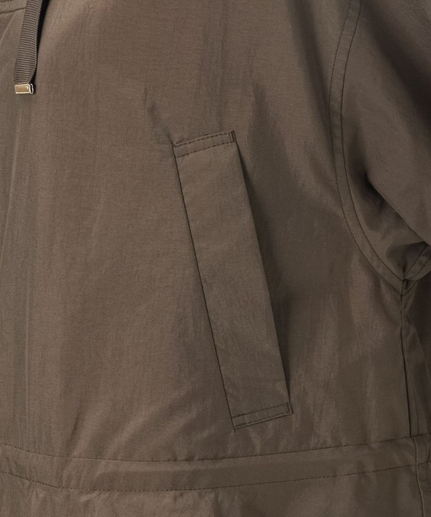 23区 【R(アール)】ナイロンライトワッシャー ペプラム ブルゾン ダークブラウン系