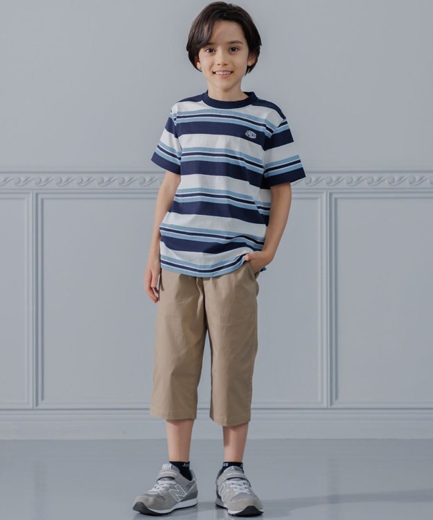 J.PRESS KIDS 【100-130cm】コットンストレッチ 7分丈パンツ ベージュ系