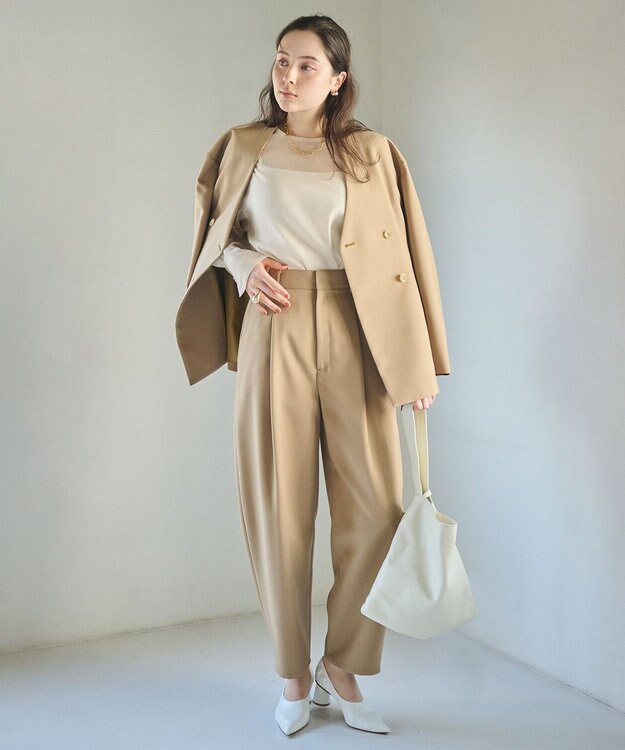 #Newans シアープルオーバーシャツ アイボリー系