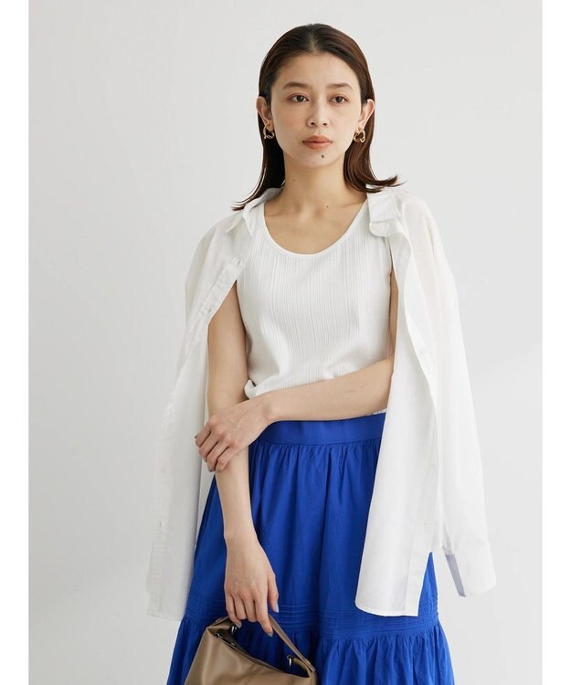 Green Parks 前後２ｗａｙリブタンク Off White