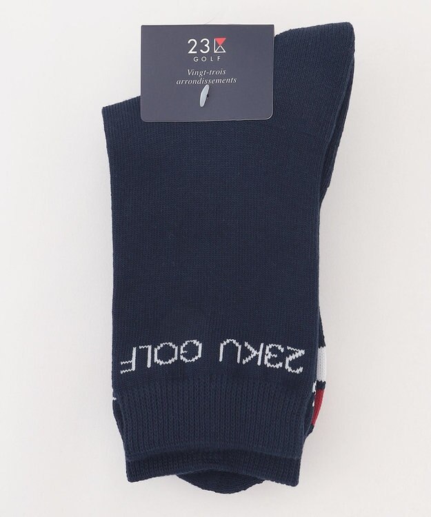 23区GOLF 【WOMEN】【日本製】ロゴレギュラー ソックス ネイビー系