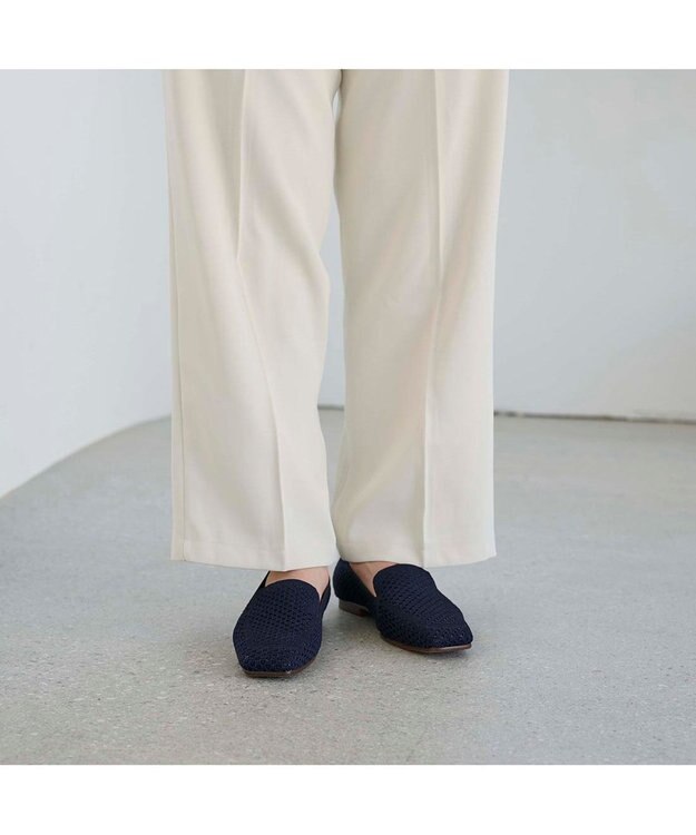 MODE ET JACOMO <MODE ET JACOMO>ニットローファー ネイビー