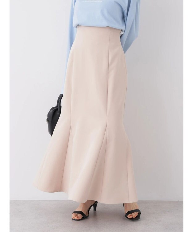 earth music&ecology フレアマーメイドスカート Light Beige