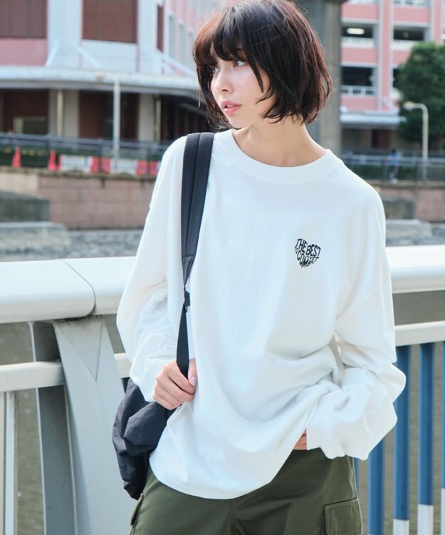 WEGO 【ユニセックス着用ITEM】ガールフレンドグラフィックBIGロンT（LS） ホワイト