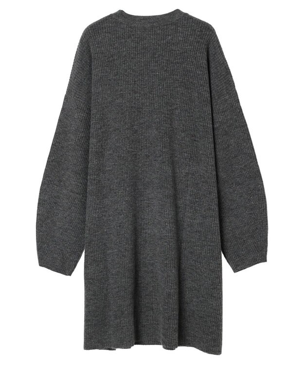Green Parks リブニットミニワンピース Gray Mixture