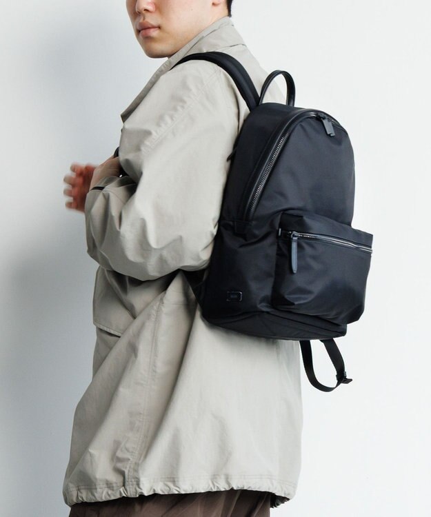 ACE BAGS & LUGGAGE ace. レノウ ビジネスリュック A4サイズ 13.3インチPC収納 2気室 ミニポーチ 20101 エース ジェットブラック