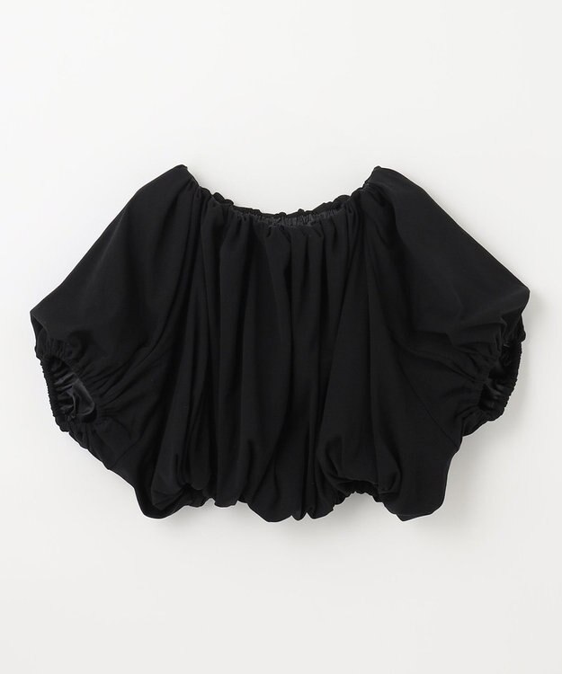 NAVE 【Nave 　洗える・接触冷感】クロップドジャージーブラウス ブラック系