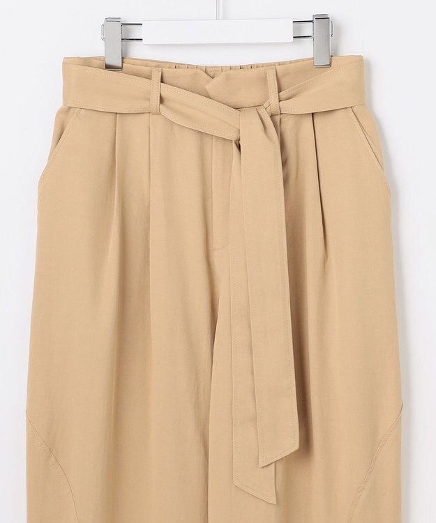 自由区 S セルロースコットンチノコクーンシルエット パンツ ベージュ