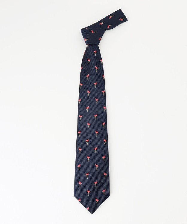 J.PRESS MEN 【J.PRESS STEPHEN WALTERS COLLECTION】フラミンゴモチーフ ネクタイ ネイビー系8