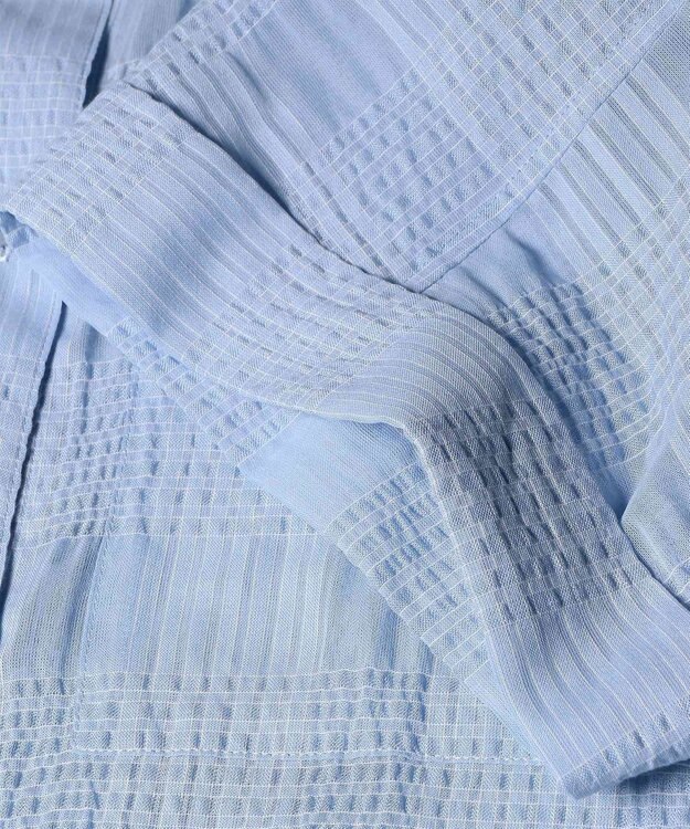 Paul Smith ワッシャーチェック シアー シャツ ライトブルー