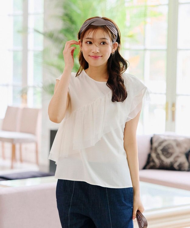 Tiaclasse ツイストデザインブレイドカチューシャ レザーモカ(幅広タイプ）