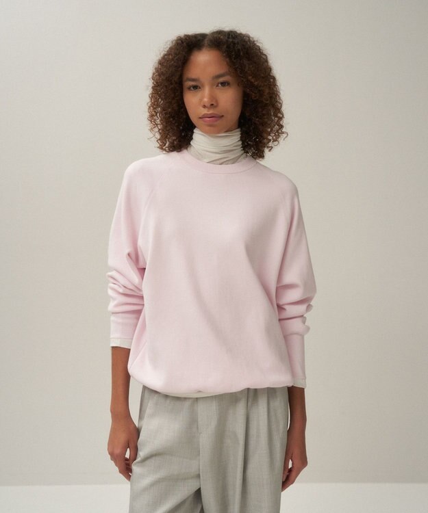 ATON 50/3 ORGANIC SMOOTH | クルーネックセーター PINK