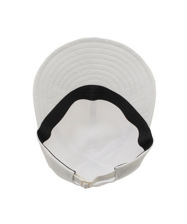 MOONBAT 【遮光100％/遮熱/UVカット】FURLA(フルラ)アーチロゴ ロングつば キャップ 帽子  手洗い可能/日本製 ホワイト