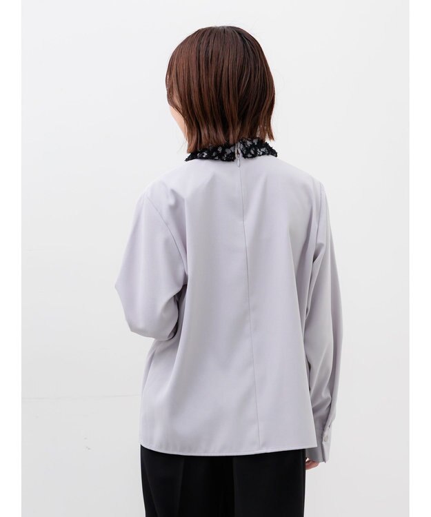 Te chichi レースカラーブラウス グレー