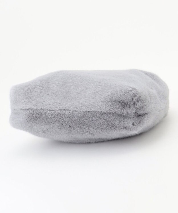 ANY SIS フェイクファーチェーン トートバッグ ライトグレー