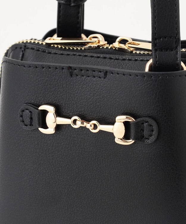 LA BAGAGERIE 【MONICA】ビット金具ショルダーバッグ ブラック