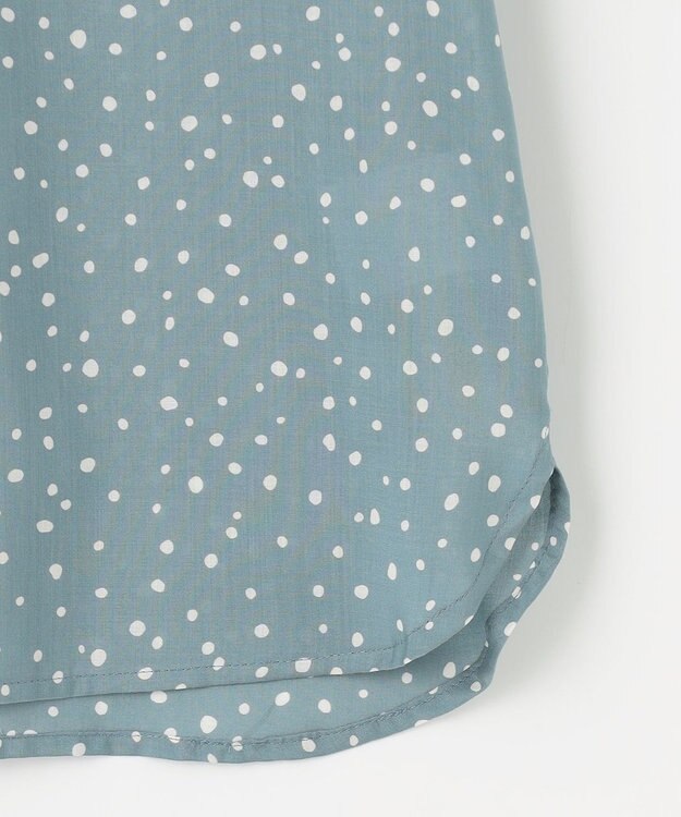 J.PRESS LADIES 【洗える・イージーケア】スパンローンランダムドット ブラウス スモーキーグリーン系5