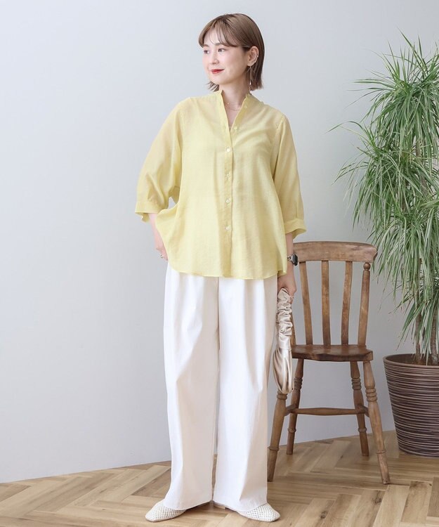 AMERICAN HOLIC 5分袖シアードルマンシャツ Mustard