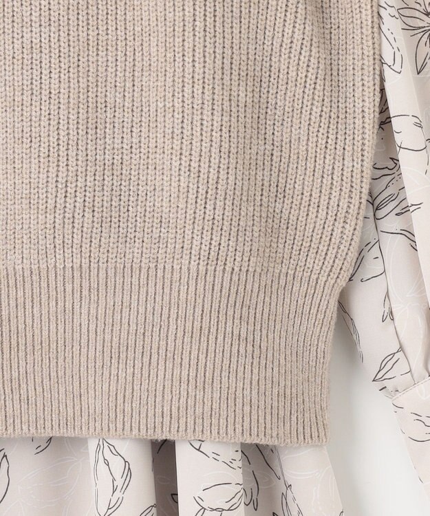 Feroux 【セットアイテム】ニットベストセット ワンピース ベージュ系2