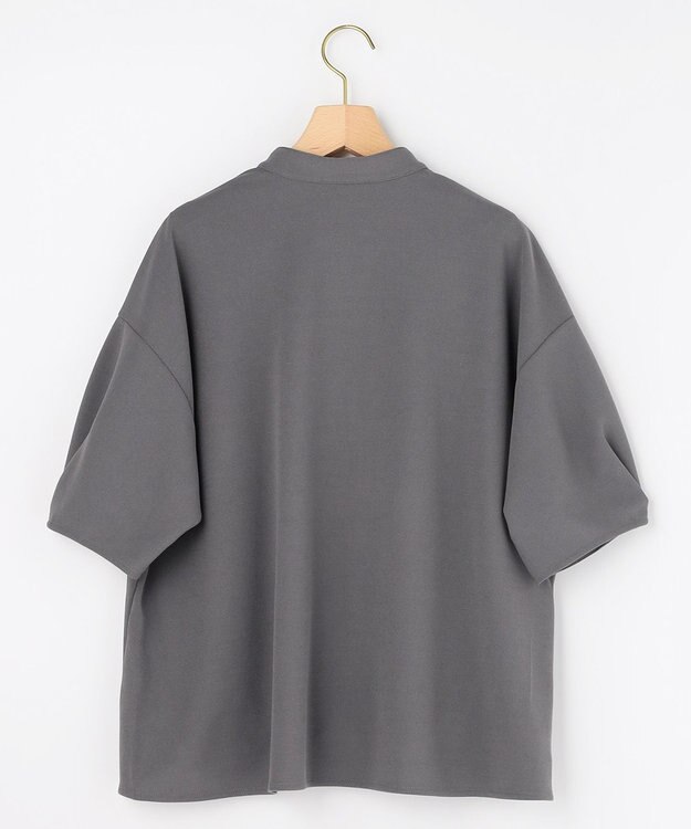組曲 【接触冷感・WEB限定】ジョーゼットジャージードルマンスリーブ ブラウス グレー系