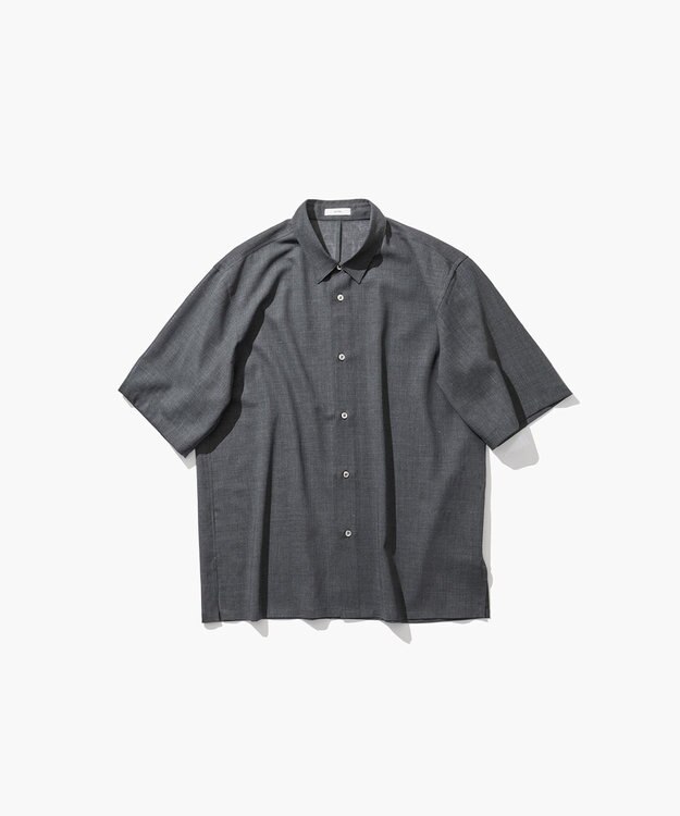 ATON TWIST WOOL GAUZE | ハーフスリーブシャツ - UNISEX GRAY