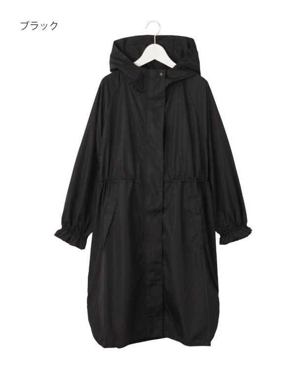 MOONBAT 【撥水】LIGNAGGIO ウエストギャザーフードコート ブラック