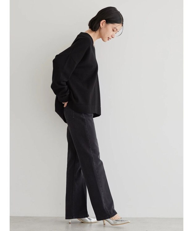 AMERICAN HOLIC バイパチＶネックニットプルオーバー Black