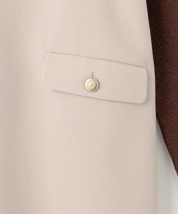 ANY SIS 【2SET】ニードルジャンパースカート × ラメリブタートルニット セット アイボリーベージュ×ブラウン