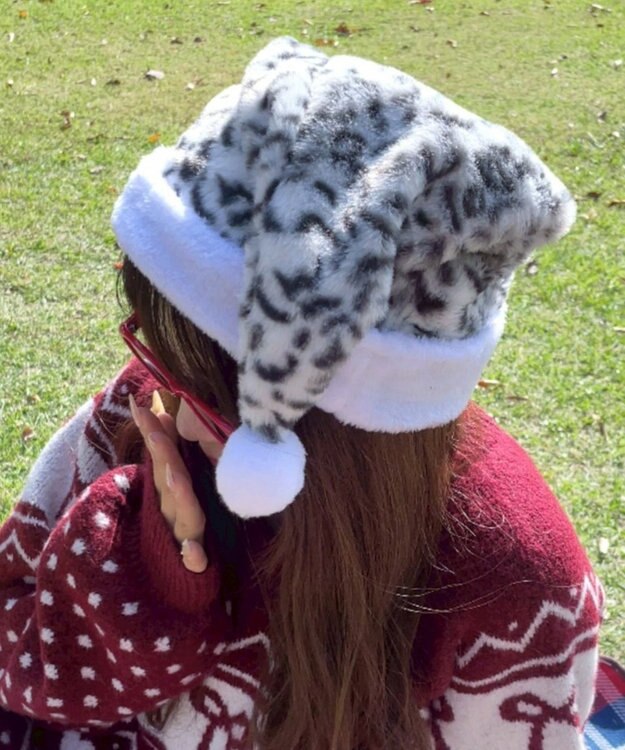 WEGO クリスマスデザインサンタ帽子 ホワイト