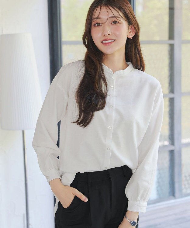 Tiaclasse 【2点セット・洗える】ニットベスト＋起毛シャツ チャコールグレー