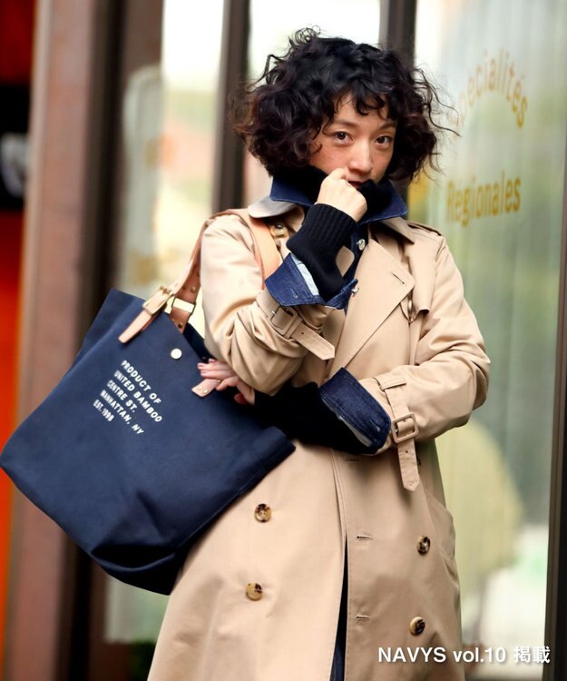 united bamboo 【NAVYS 10月号掲載】UB ベーシックバッグ(ミディアム) ネイビー