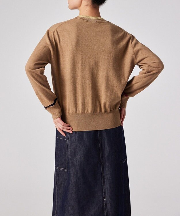 Paul Smith アクセントカラー クルーネックニット キャメル
