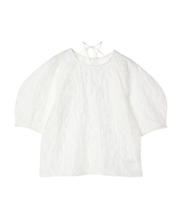 Green Parks AnriettMusee ショート丈ジャガードトップス Off White