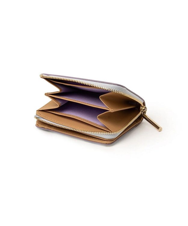LANVIN en Bleu ヴィオレット 2つ折りLファスナー財布 ラベンダー