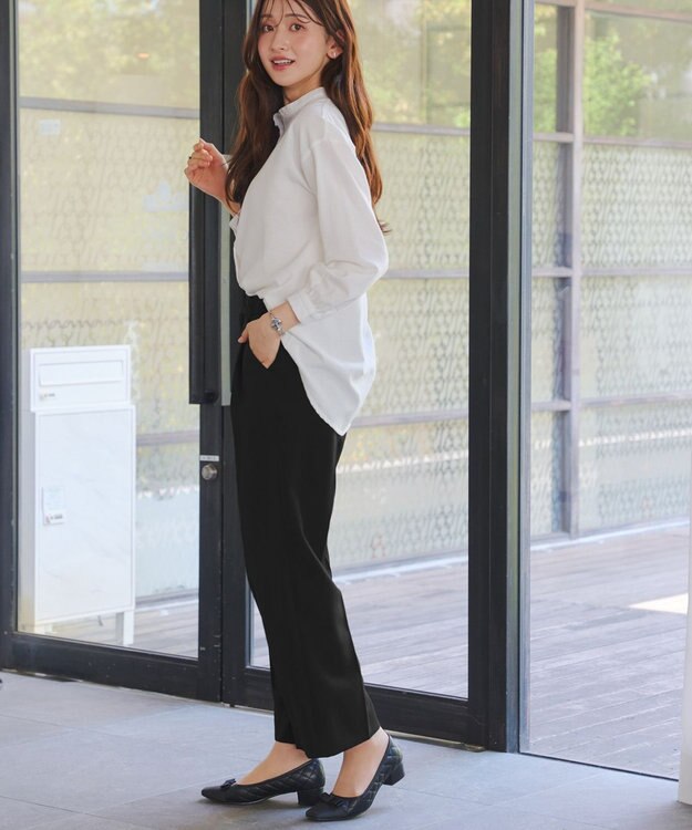 Tiaclasse 【ダブルクロス】ワイドパンツ ブラック