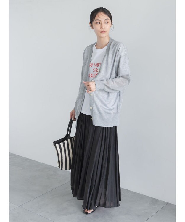 Te chichi 14GミドルVネックカーディガン《2026 SUMMER LOOK item》 グレー