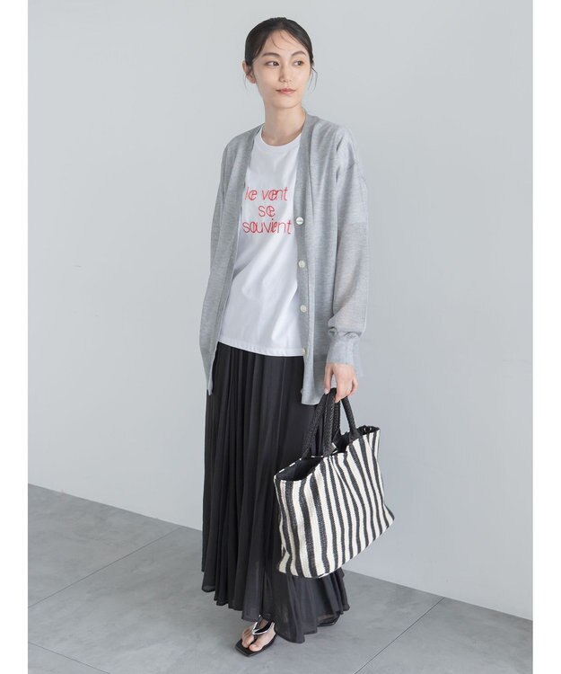 Te chichi 14GミドルVネックカーディガン《2026 SUMMER LOOK item》 グレー
